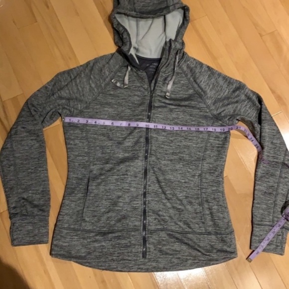 💥2/$30💥 VEUC Joe Fresh Grey speckled full zip Hoodie - size L - Picture 13 of 16